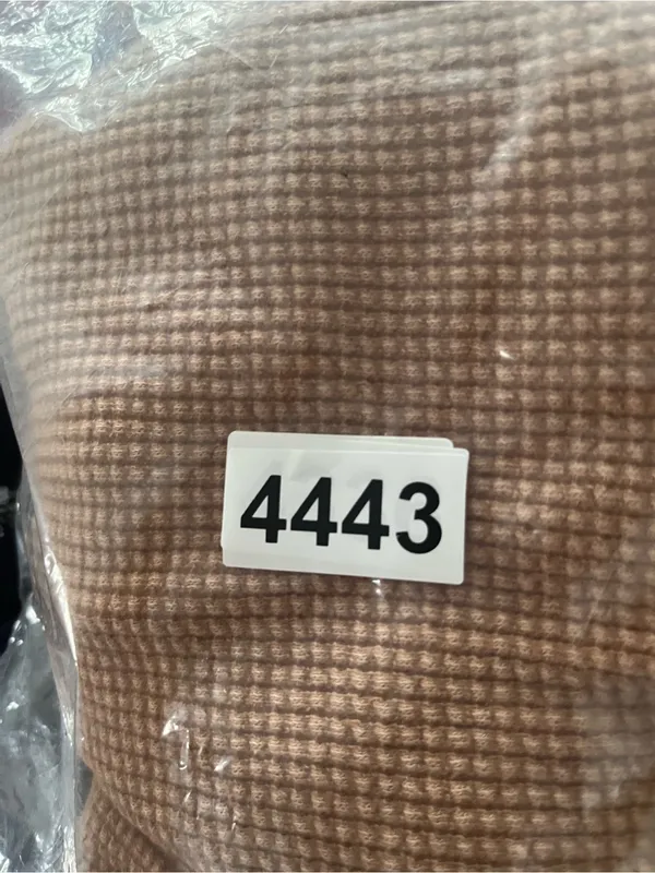 Offline by Aerie Waffle Knit Henley Top Medium Tan Oversized Long Sleeve Lounge - Image 7