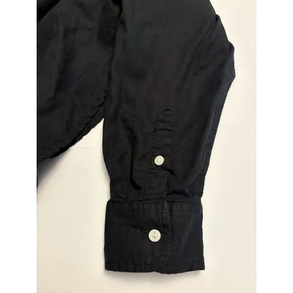 Aerie Women's Black Button Up Shirt Casual Lightweight Minimalist Size Medium - Image 8