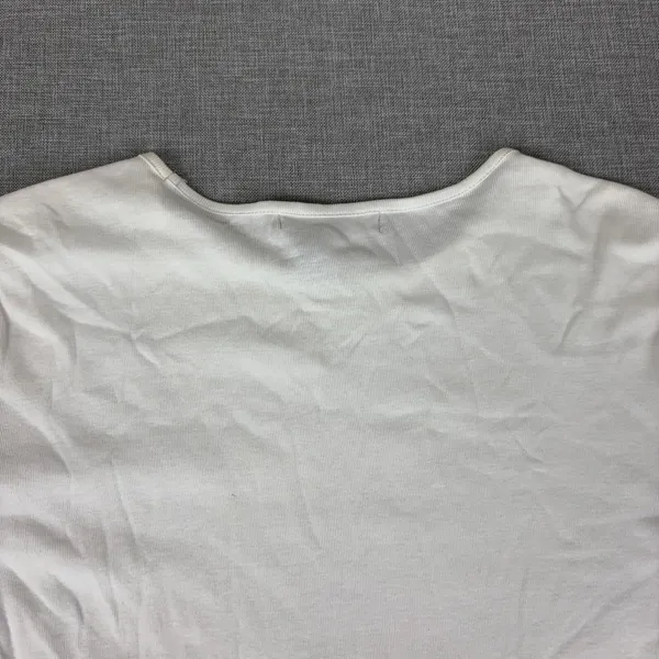 Lauren Ralph Lauren T-Shirt Womens L White‎ Long Sleeve Crew Neck Buttons - Image 14