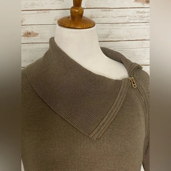 Calvin Klein zippered cowl/turtleneck sweater dress - Image 4