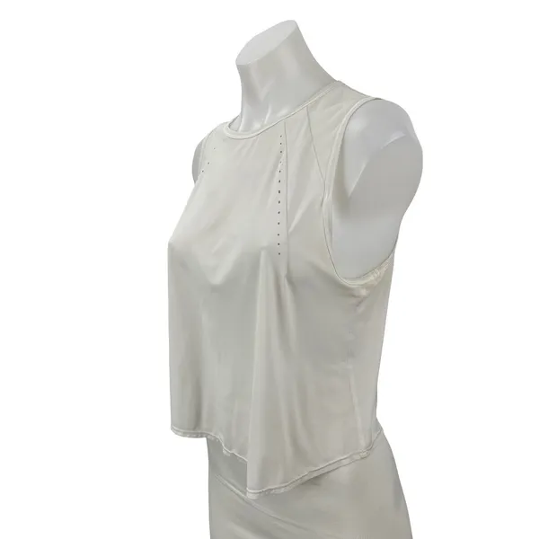 Lululemon Sculpt Women's White Cropped Yoga Running Athletic Tank Top Size S - Image 3