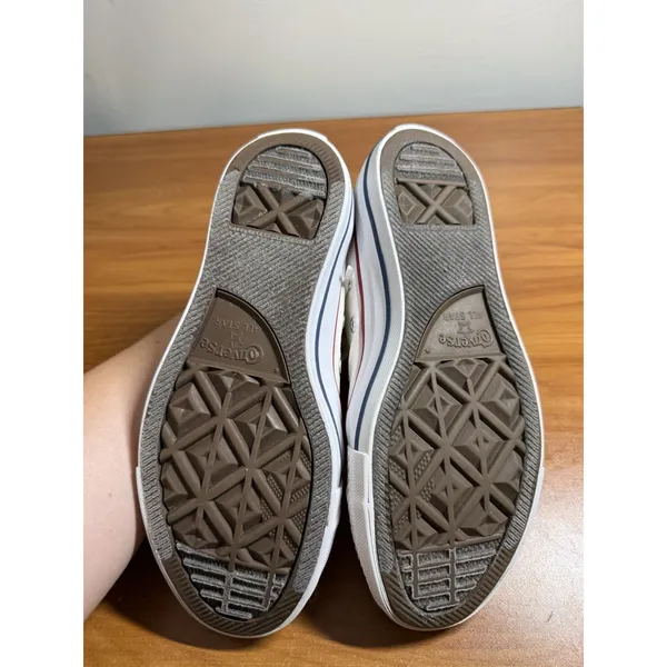 Converse Chuck Taylor All Star Low All White Lace Up Sneaker Canvas W7 READ - Image 5