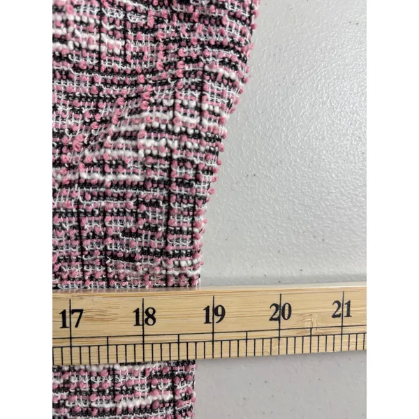 Karl Lagerfeld Paris Pink Tweed Pocket Dress 14‎ Jewel Buttons Sleeveless - Image 7