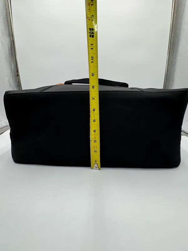 Hugo Boss Black Weekender Duffel Travel Gym Bag Striped Handles Zip Tote - Image 10