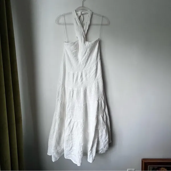 Petal & Pup Plara White Halterneck Maxi Dress M - Image 9
