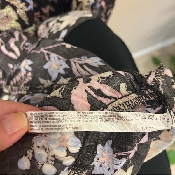NWOT Free People Heat Wave floral Print Maxi Dress, spaghetti strap racer back,S - Image 9