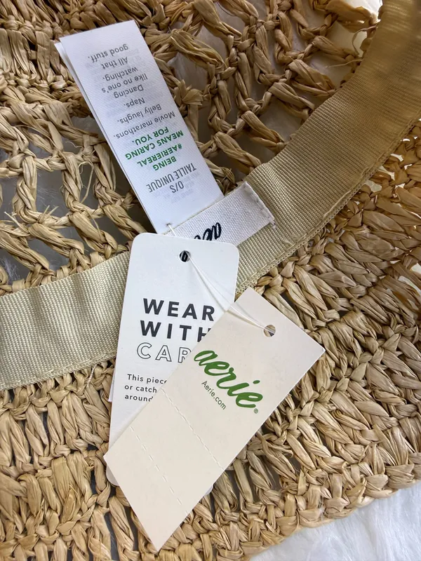 Aerie Woven Straw Bucket Hat - Image 4