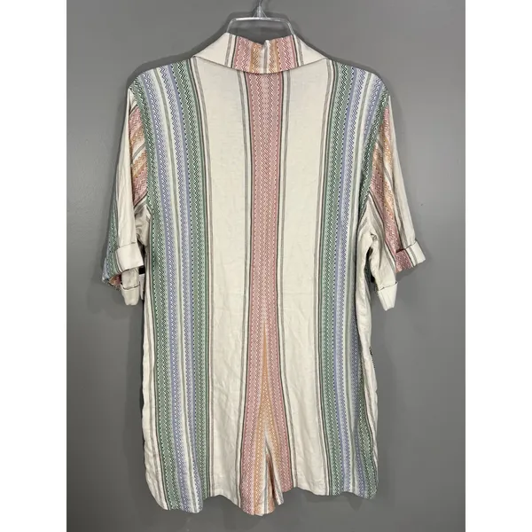 Free People Romper Women S Tea Combo New Stripe Chevron OB1939627 - Image 8