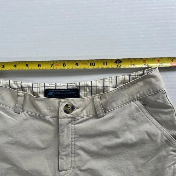 Eastern Mountain Sports Hiking Shorts Sz 6‎ Women Beige Stretch Nylon 5 Pocket Stretch Low Waist - Image 12