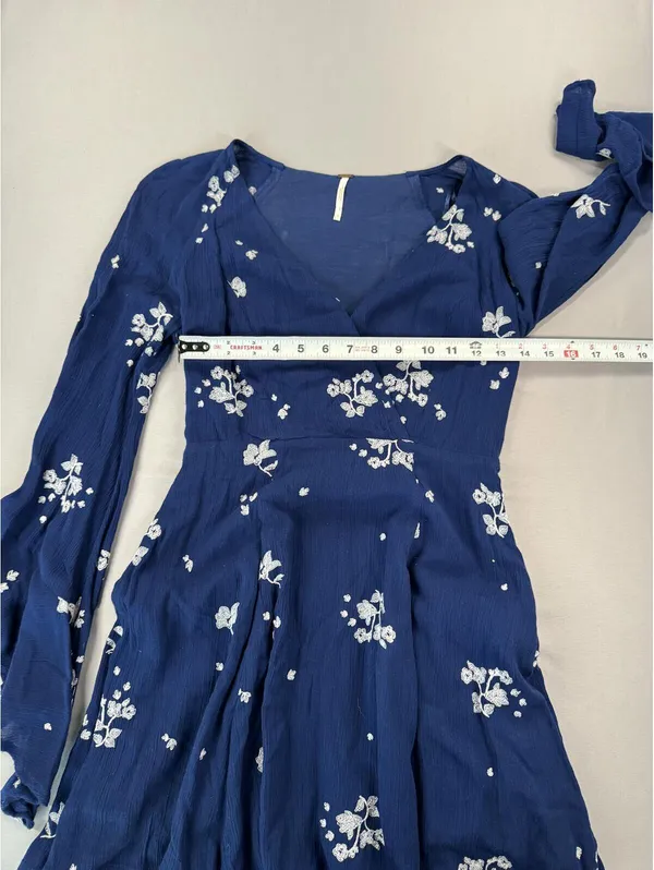 Free People | 0 | Jasmine Embroidered Mini Dress Bell Sleeve - Image 4