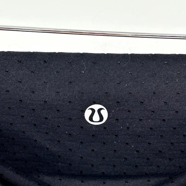 Lululemon Leggings Womens 8 Wunder Under Shine Dot Roll Down Limited Edition Blk - Image 7