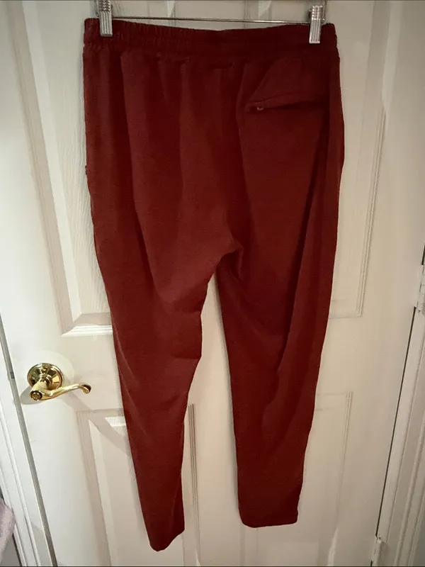 Vuori Maroon Jogger Pants with White Drawstring only LARGE left - Image 4