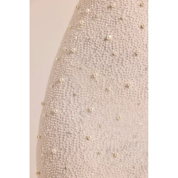 NWT‎ Oh Polly Vienna White Pearl Beaded Backless Maxi Dress Size US 0 - Image 4