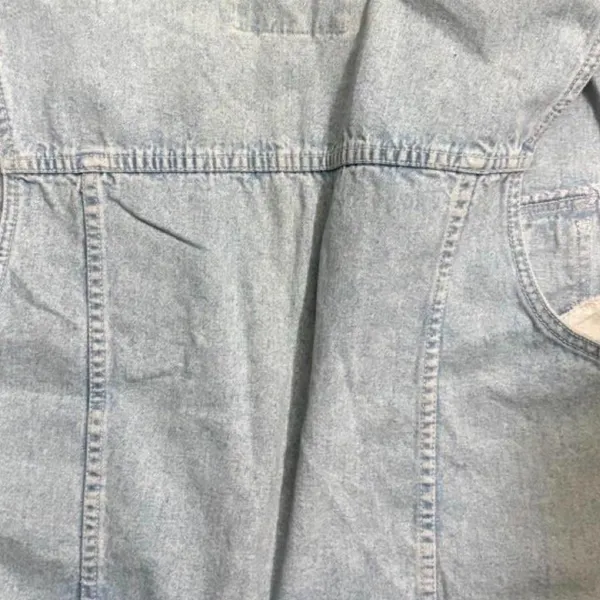 Vintage Levi's 76905-5611 Big W Black Tab Denim Vest Women's‎ L 90s Light Wash - Image 3