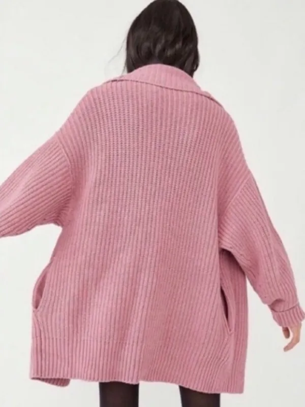 Free People Swim Too Deep Cardigan in Smoked Pink Size XS - Image 3