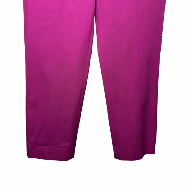 J.Crew‎ Kallie Pant Womens 8 Fuchsia Hot Pink Straight Ankle Career Stretch NWT - Image 8