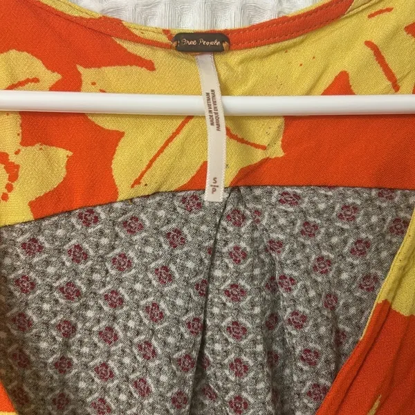Free People Aloha State of Mind Patchwork Blouse Top Small - Image 5