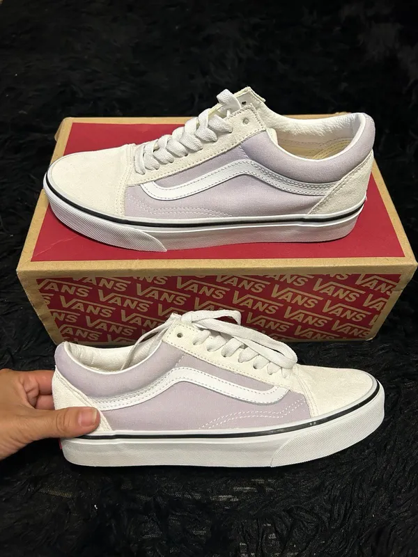 Vans Old Skool 2-tone suede lace up shoes sneakers women’s 8 new - Image 7