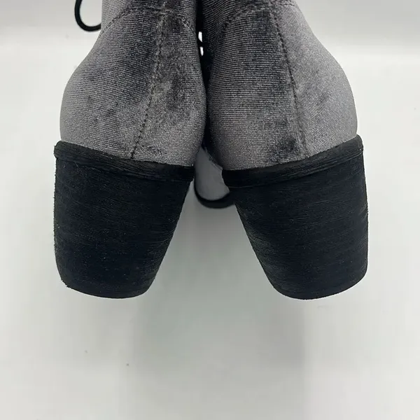 Dolce Vita velvet silver lace up combat bootie Gray Size 10 - Image 4
