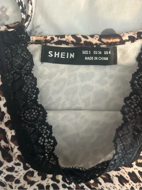 SheIn Black-Trim Leopard Print tops - Image 2
