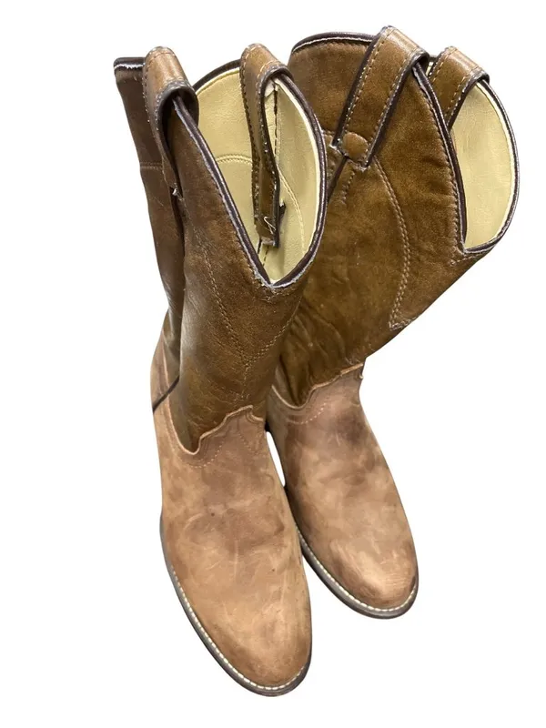 Laredo wms brown leather USA vintage mid calf western boots sz 7M SKU 10-276 - Image 14