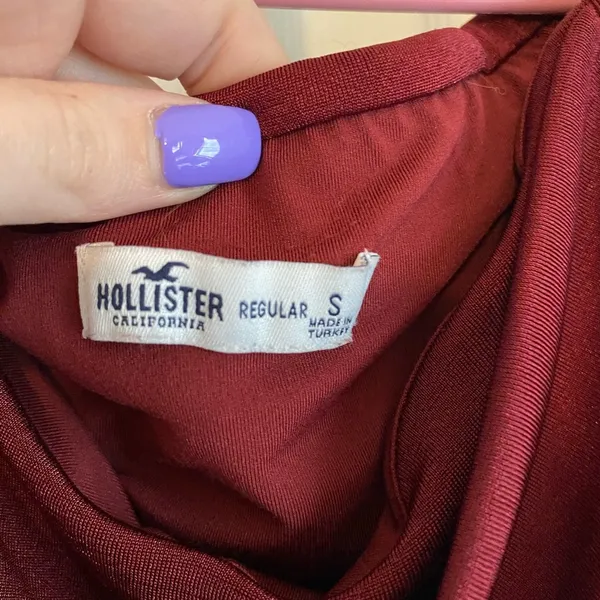 Hollister size small wine red Bodycon cowl neck mini formal dress - Image 2