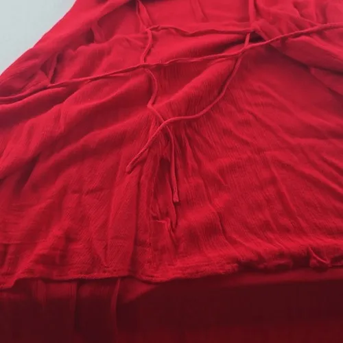 Lulus Much Obliged Red Wrap Maxi‎ Dress Women's XS - Image 9