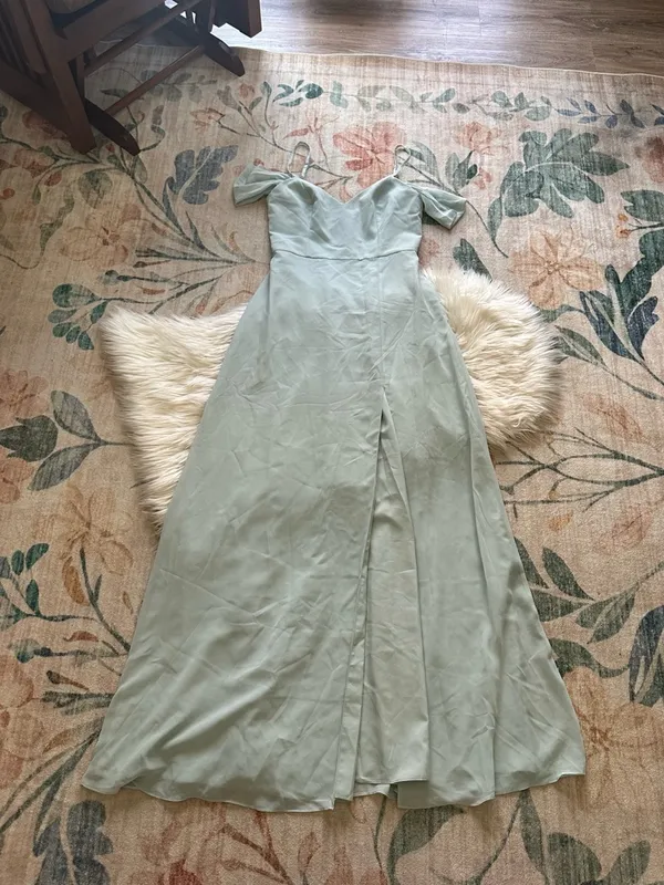 BIRDY GREY Devin Dress In Sage Chiffon - Image 4