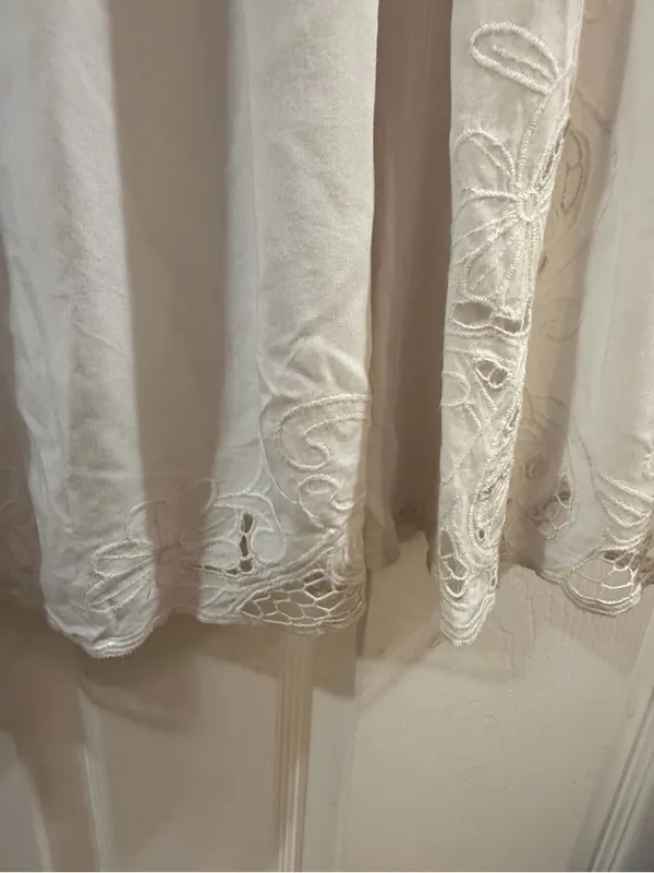 Fashion Bug White Rayon Maxi Skirt - Image 3