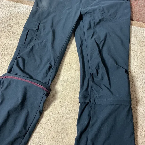 REI Sahara Convertible Hiking Pants Women 12 Black Zip Off Cargo Trail UPF 50+ - Image 6