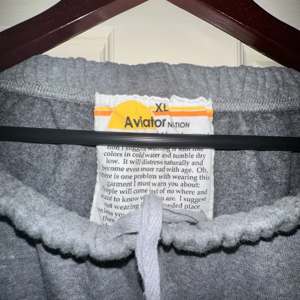 Aviator Nation Chevron 5 Stripe Joggers Sweatpants size XL - Image 6
