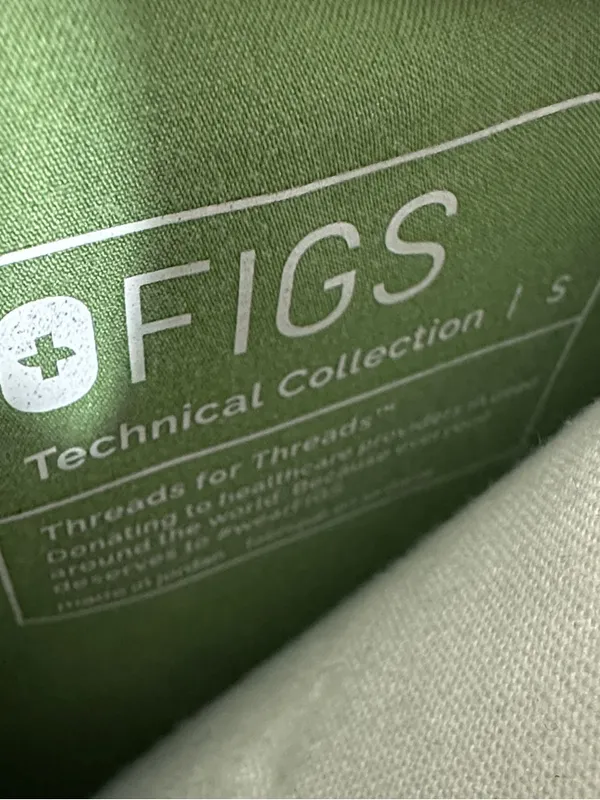 Figs Olive Green V-Neck Scrub Top - Image 2
