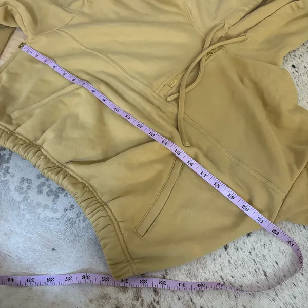ALO Stadium Half Zip Hoodie in Mustard Yellow‎ Size Small - Image 5