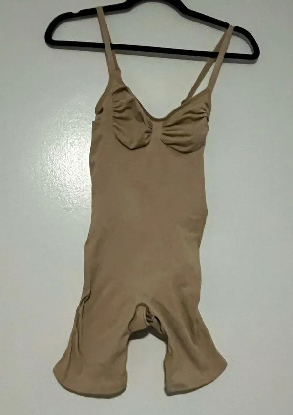 NWOT SKIMS Seamless Sculpt Mid‑Thigh Bodysuit – Desert Size XL, Adjustable Straps - Image 4