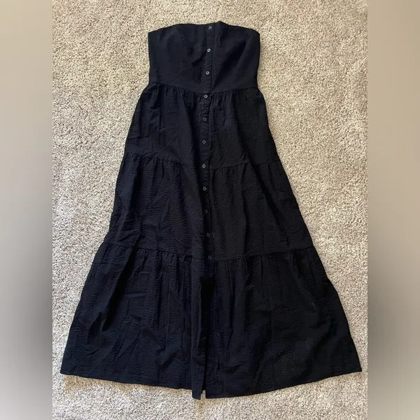 LOFT Beach Button Strapless Maxi Dress size 8 - Image 4