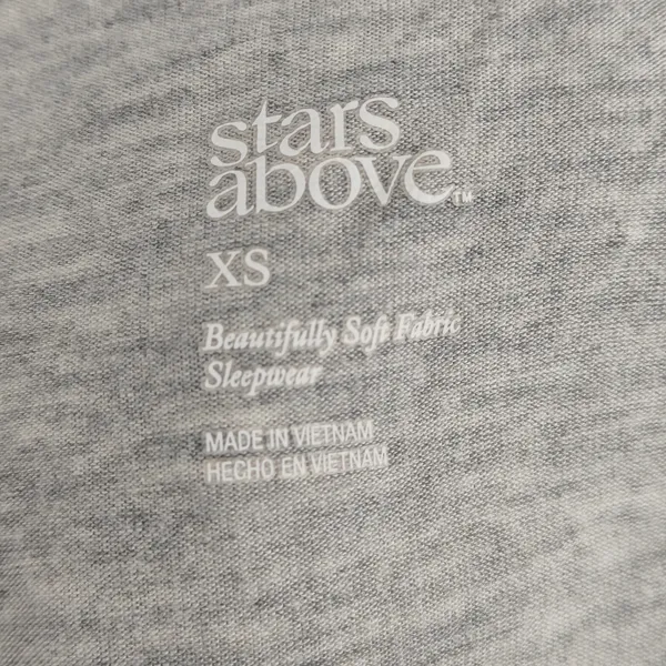 Stars Above Women's Gray Cloud Knit Pajama Top Shorts Set Xsmall - Image 4