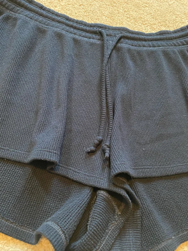 Gilly Hicks Navy Waffle Flutter Shorts - Image 6