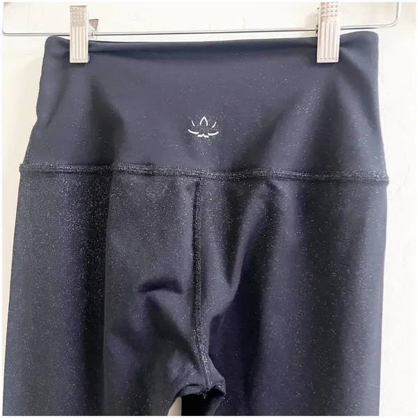 Beyond Yoga High Waisted Metallic Sparkle Leggings Black Women's Size Small - Image 4