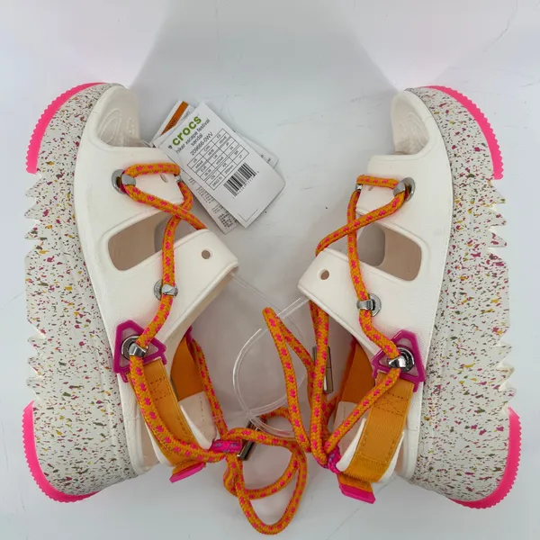 Crocs Hiker Xscape Festival Sandals Chalk White Women 8/Men 6 Colorful Platform - Image 8