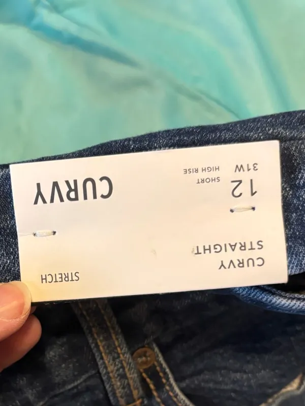 NWT American Eagle Curvy Straight Stretch jeans sz 12 Short - Image 4
