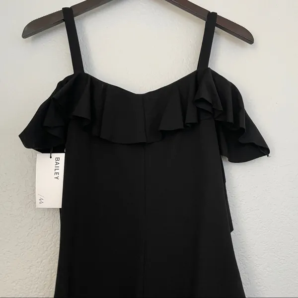 NWT BAILEY 44 Jungle Canopy Cold-Shoulder Dress Black Large - Image 7