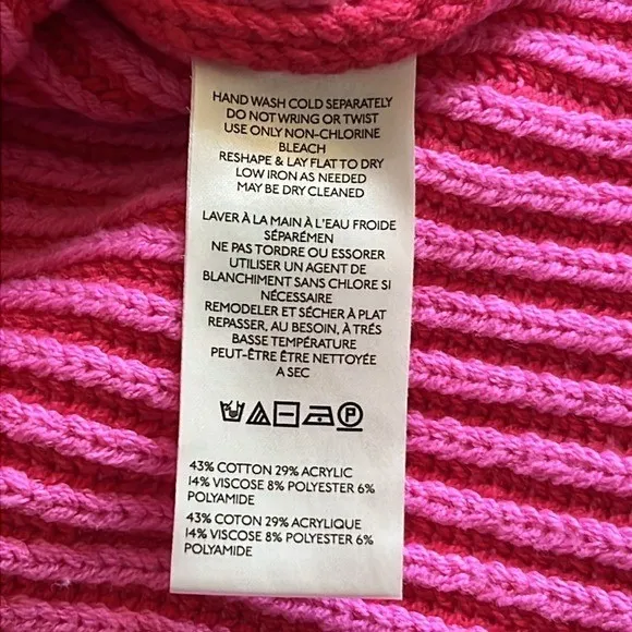 Free People Charlotte‎ Boat Neck Tunic Sweater Pink Oversized Chunky Knit M NWT - Image 6