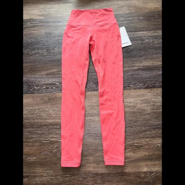Lululemon Align High Rise 28” Double Lined Raspberry Cream Size 4 NWT - Image 5