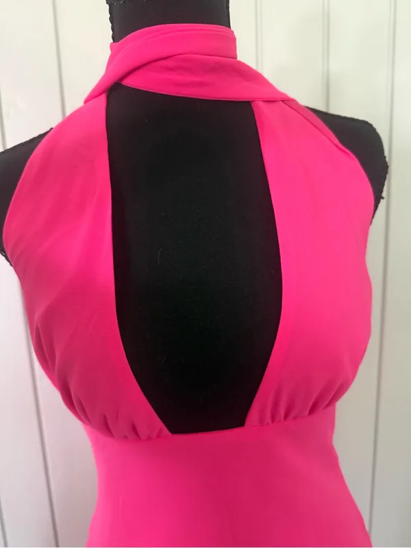 Peppermayo Fuchsia Halter Mini Dress - Image 3