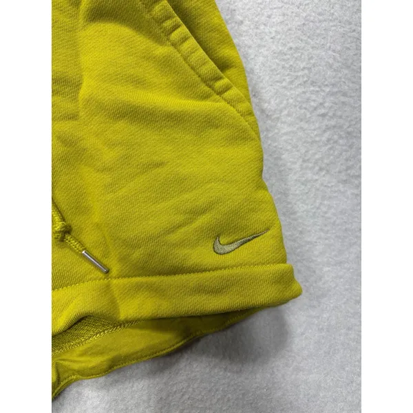 Nike Sportswear XS Chill Terry Snap Waist French Shorts High Rise‎ Volt Green - Image 3