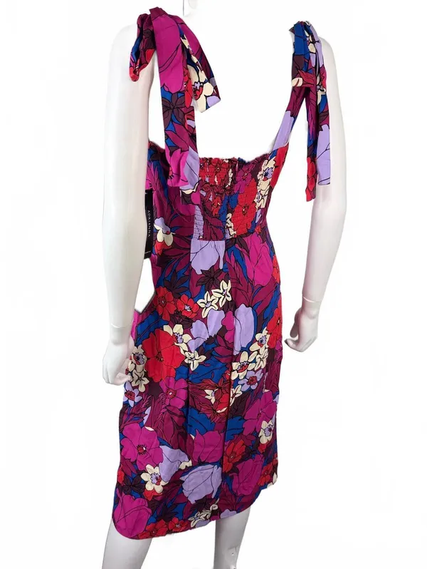 Adrianna Papell Berry Multi Printed Midi Dress - Image 7