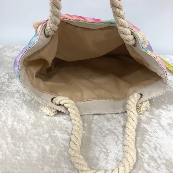 Tye dye tote bag rope like purse straps - Image 4