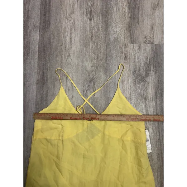 Rip Curl Aloha Maxi Dress Banana Yellow Linen Blend Women's Size 2XL New - Image 6