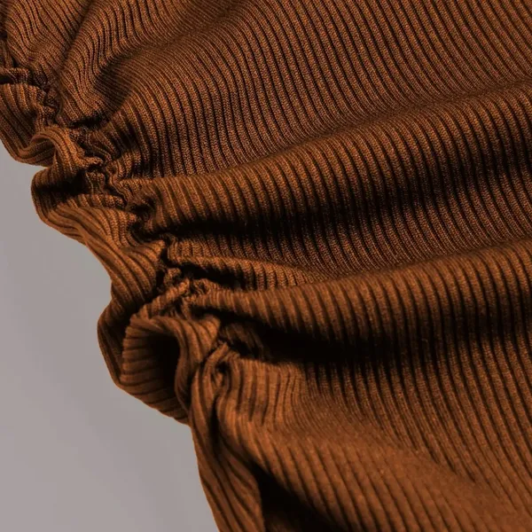 Cider Dress Ribbed Mock Neck Sleeveless Brown Ruched Waist Plus Size 2X 18 20 - Image 3
