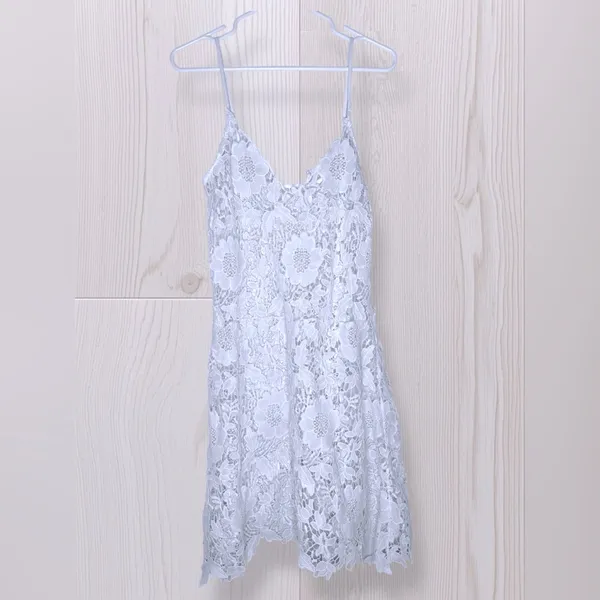 Women’s White Lace/Macrame Dress - Image 2